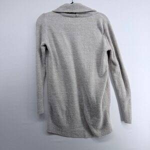 Barefoot Dreams CozyChic Lite Cardigan Light Gray Shawl Collar Pockets Size M